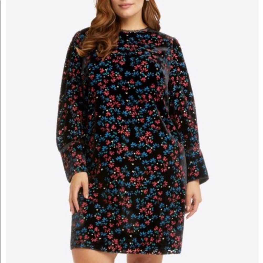 Draper James Velvet Shift Dress in Holly Size 2X